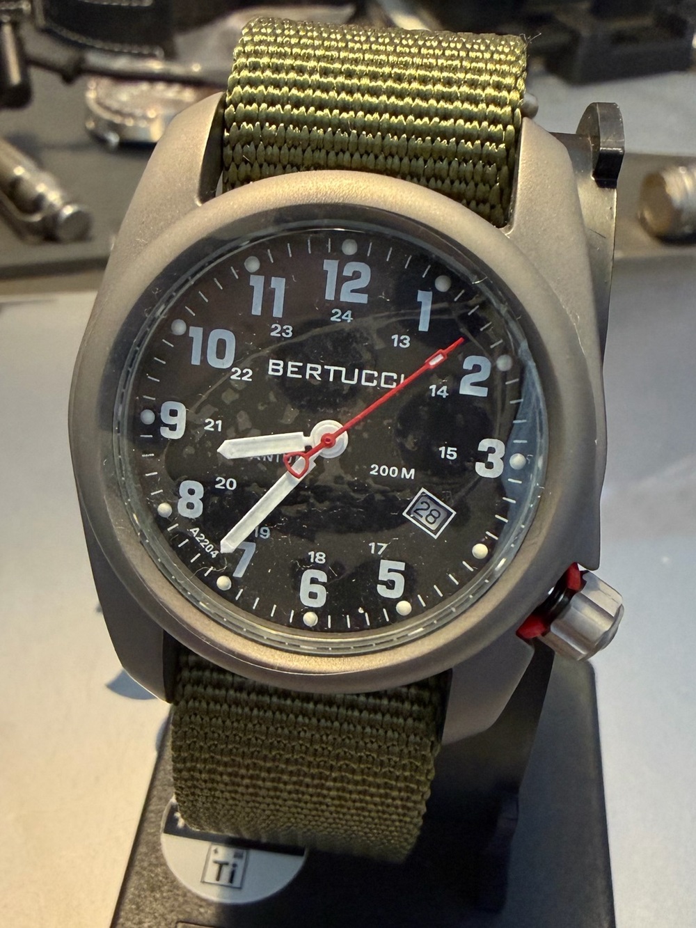 Bertucci A-2T Classic with Olive Green Nylon Strap